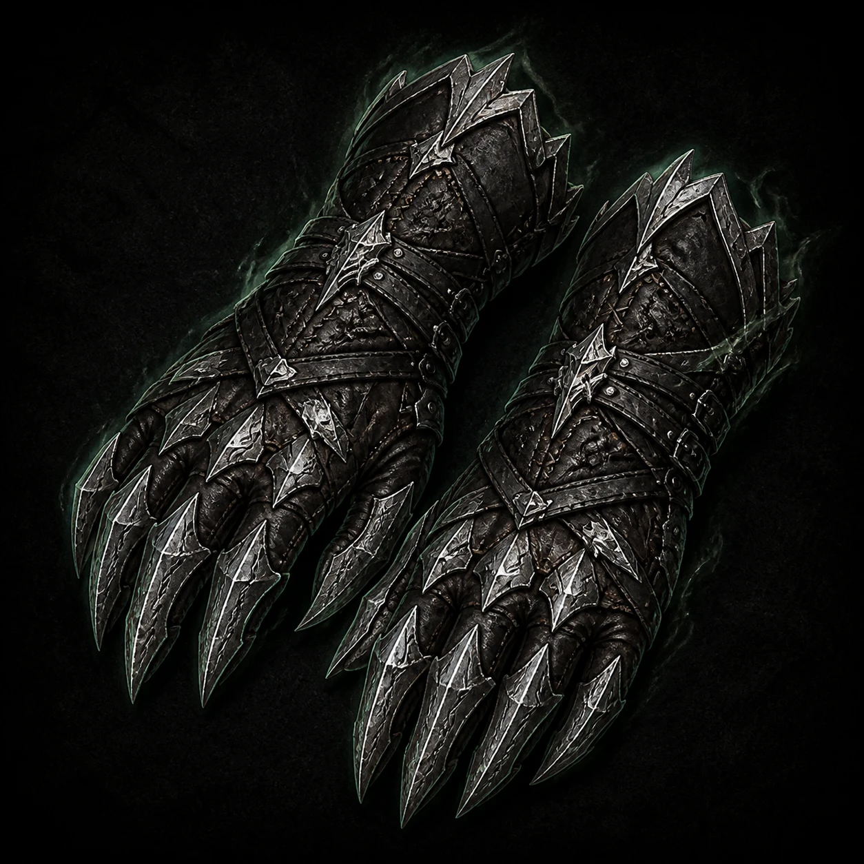 Silver-Tipped Gauntlets