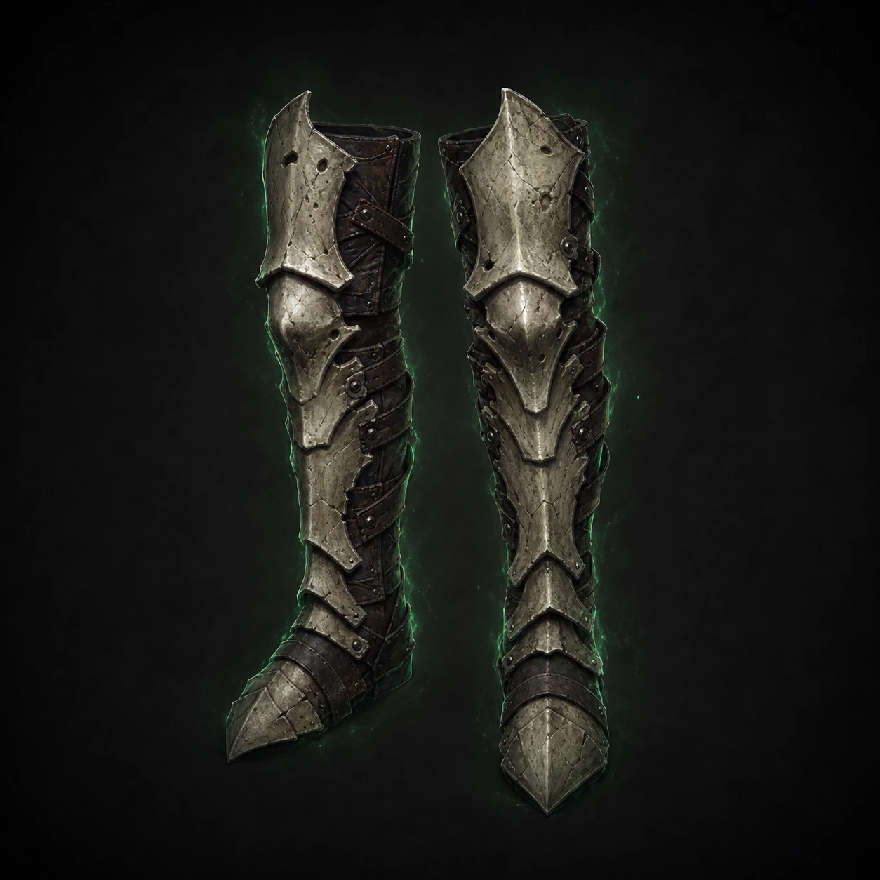 Bone-Plated Greaves