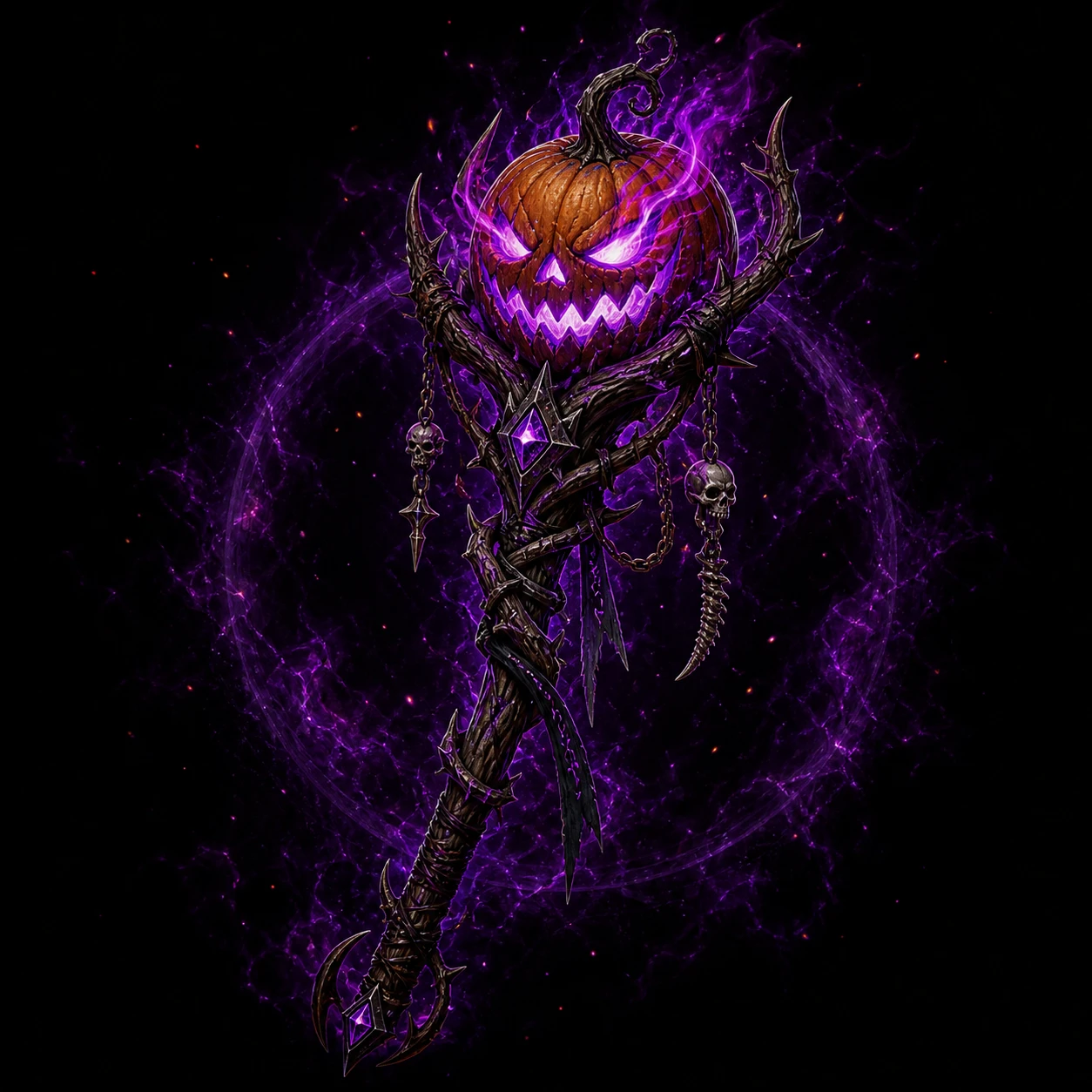Jack-o-Lantern Staff